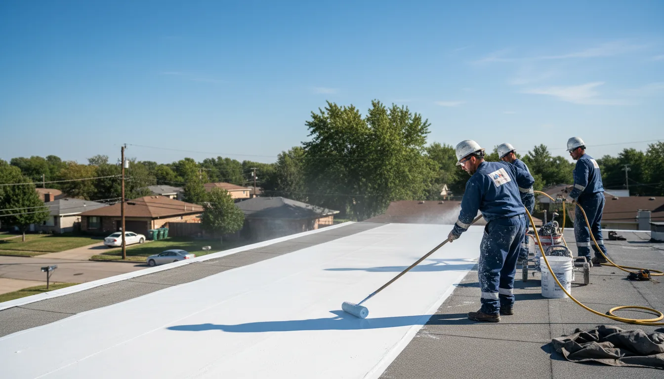 Commercial roof coating in Macksburg, OH near me